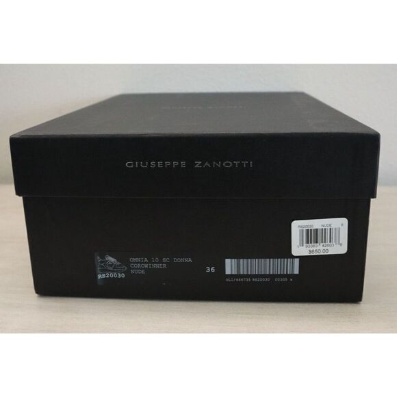 Giuseppe Zanotti Women's Sz 36 US 6 Nude Pink Omnia Donna Leather Sneakers - Picture 10 of 11